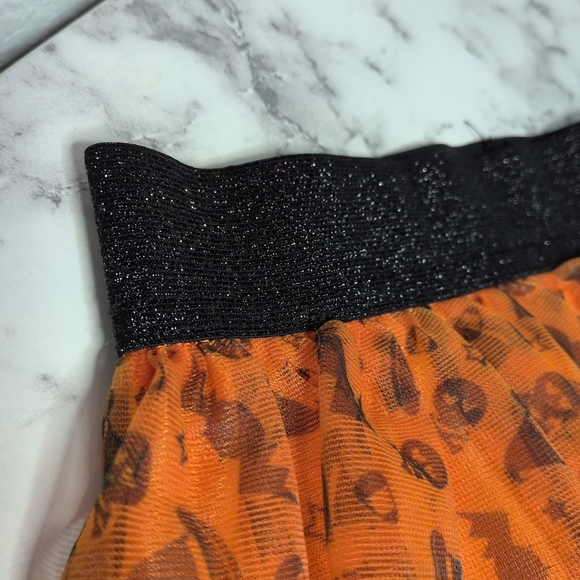 Halloween TUTU Size 3T Ruffled Orange With Assorted Pattern NWOT - Picture 3 of 5